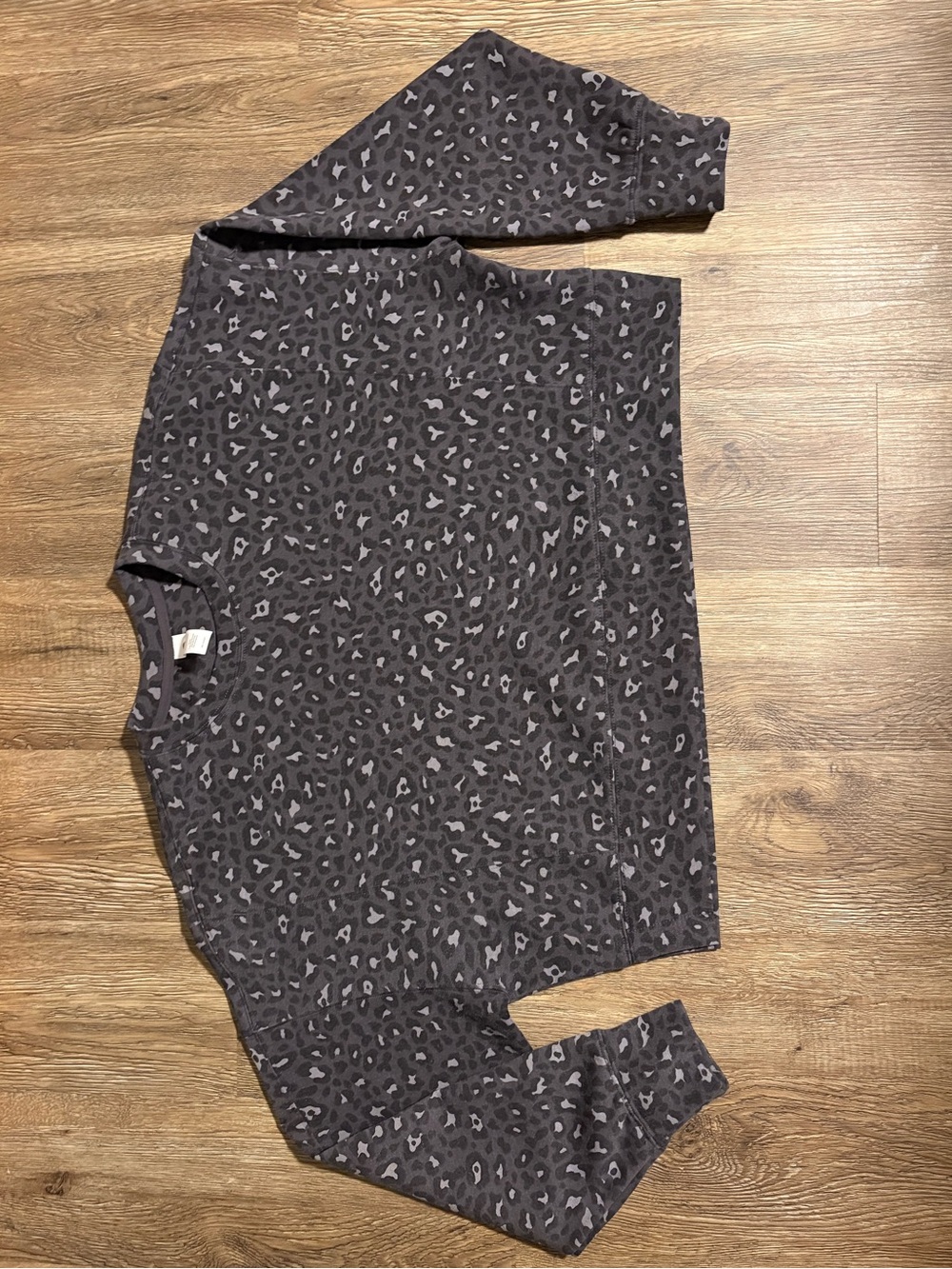 Yogalicious Dark Gray Leopard Print Sweater
